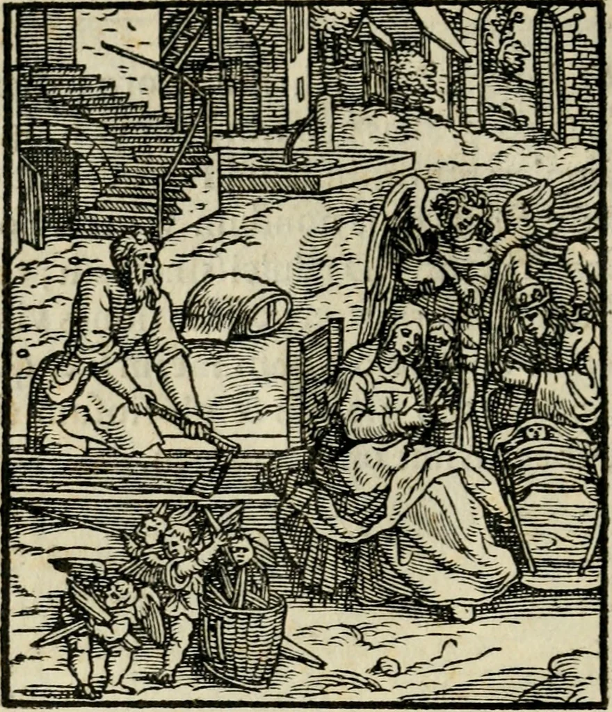 An illustration from Contemplatio totivs vitae et passionis Domini Nostri Iesv Christi, 1557, leaf 31