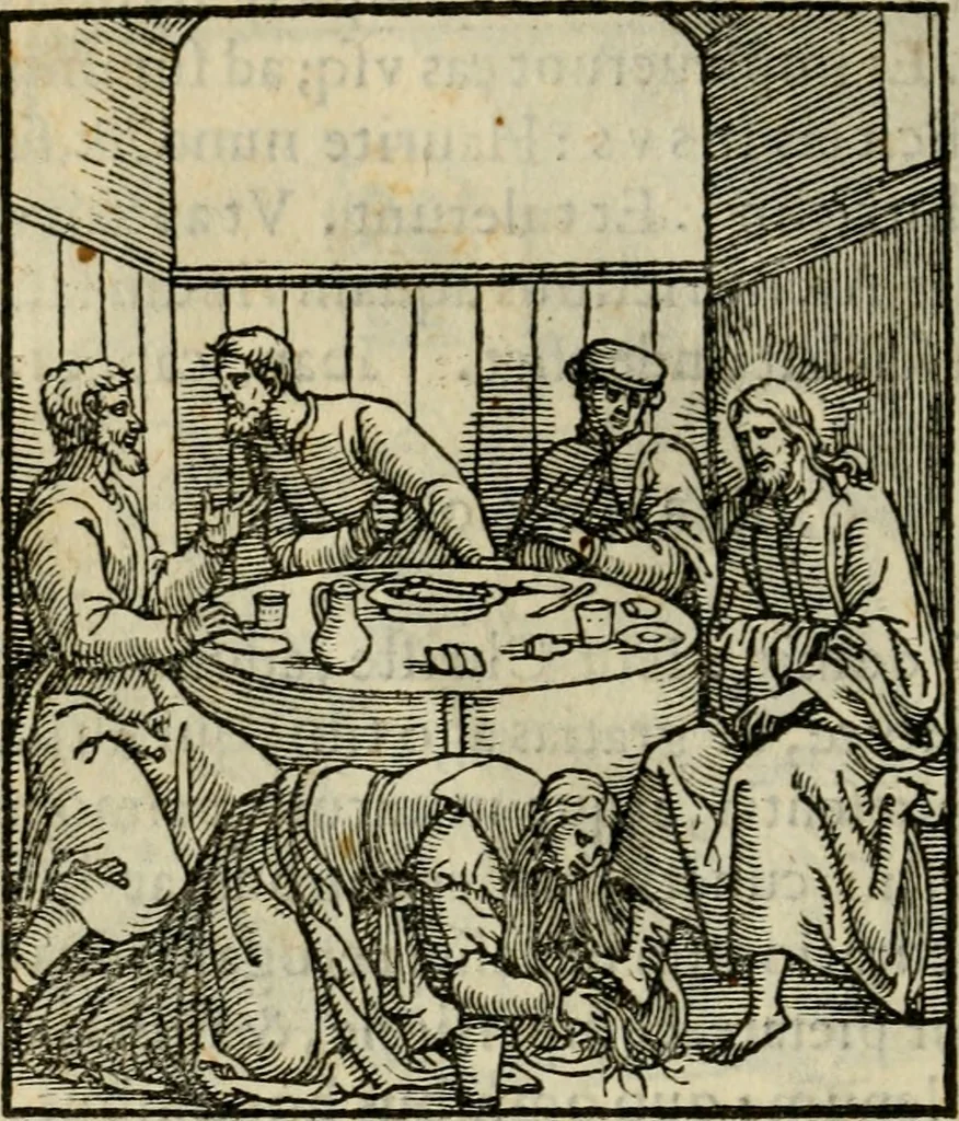 An illustration from Contemplatio totivs vitae et passionis Domini Nostri Iesv Christi, 1557, leaf 43