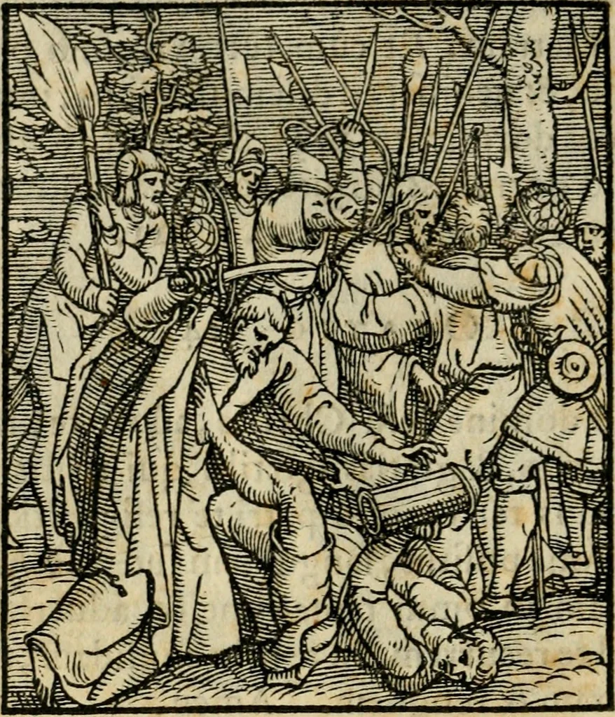 An illustration from Contemplatio totivs vitae et passionis Domini Nostri Iesv Christi, 1557, leaf 55