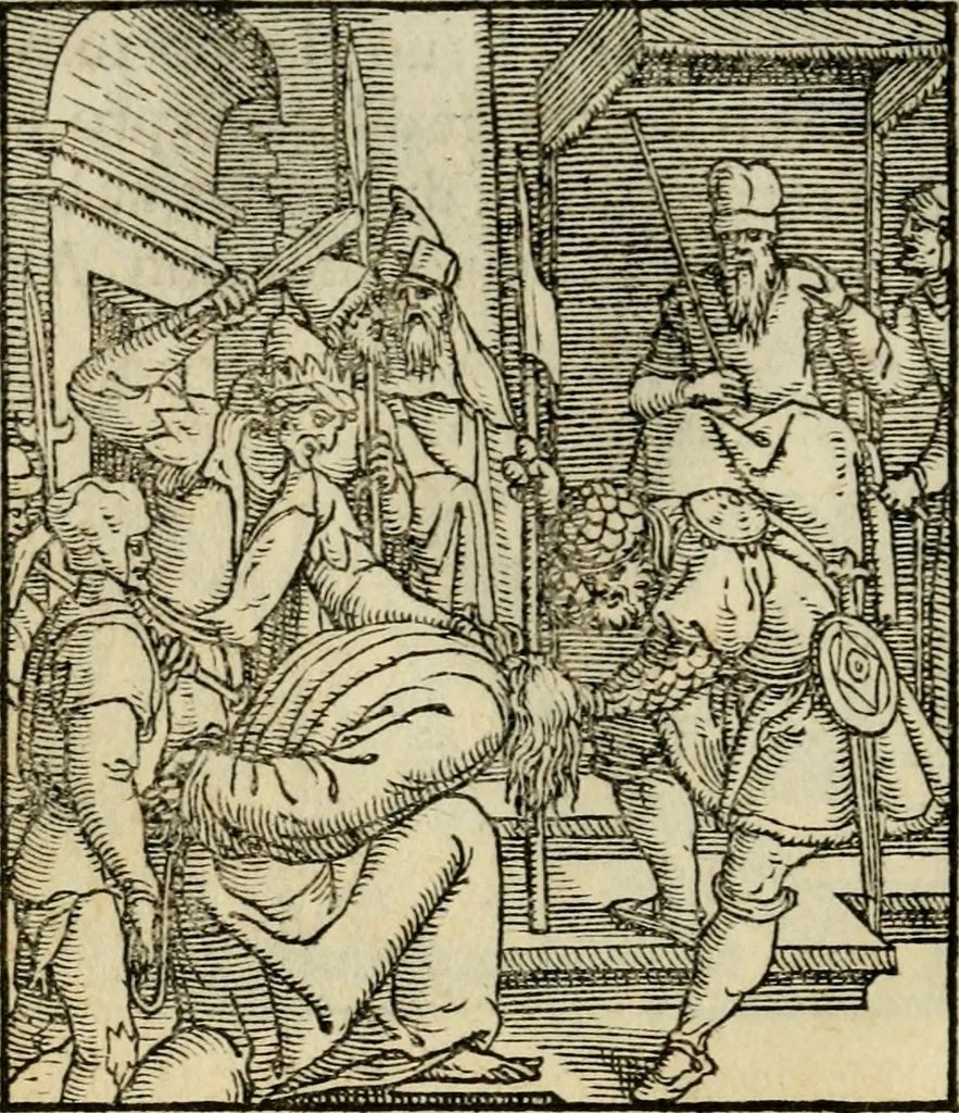 An illustration from Contemplatio totivs vitae et passionis Domini Nostri Iesv Christi, 1557, leaf 59