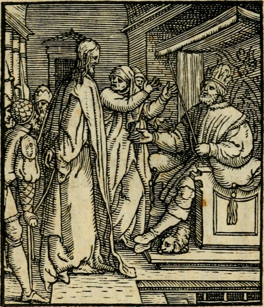 An illustration from Contemplatio totivs vitae et passionis Domini Nostri Iesv Christi, 1557, leaf 65