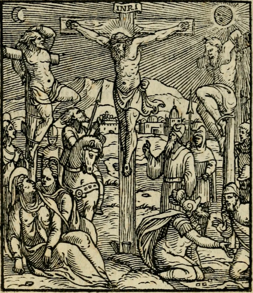 An illustration from Contemplatio totivs vitae et passionis Domini Nostri Iesv Christi, 1557, leaf 79