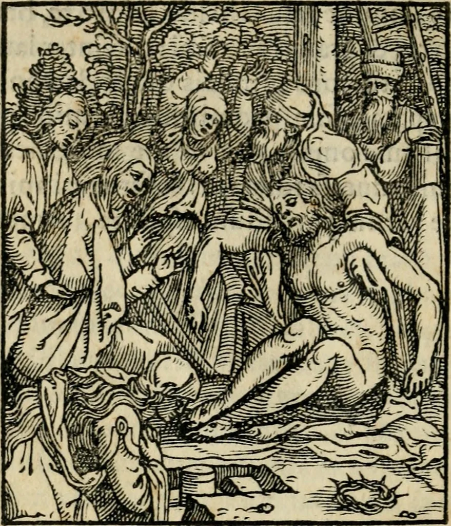 An illustration from Contemplatio totivs vitae et passionis Domini Nostri Iesv Christi, 1557, leaf 83