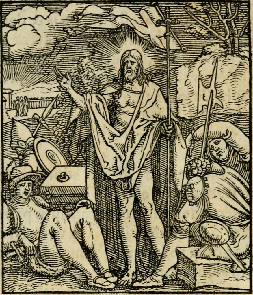 An illustration from Contemplatio totivs vitae et passionis Domini Nostri Iesv Christi, 1557, leaf 89