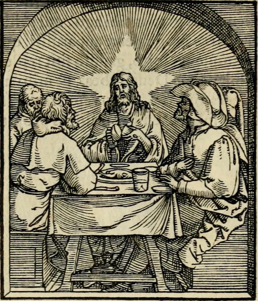 An illustration from Contemplatio totivs vitae et passionis Domini Nostri Iesv Christi, 1557, leaf 95