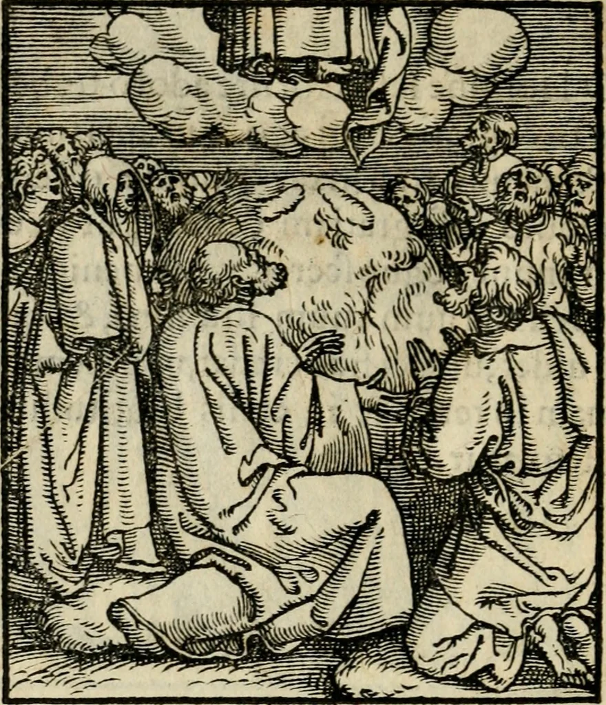 An illustration from Contemplatio totivs vitae et passionis Domini Nostri Iesv Christi, 1557, leaf 99