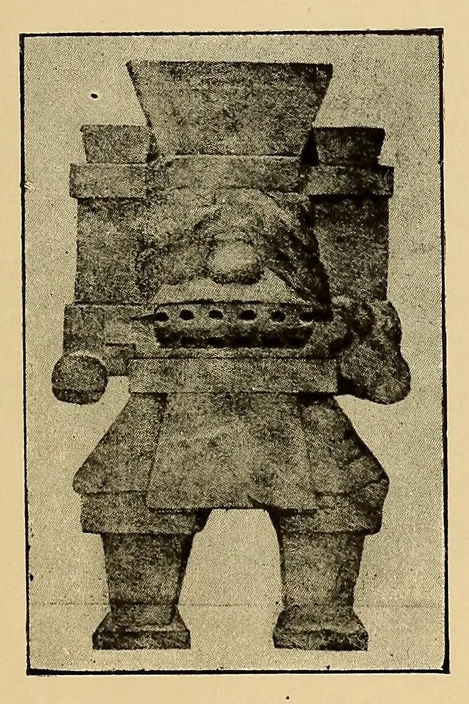 An illustration from Contestación a la dúplica del Sr. Lic. Alfredo Chavero en la controversia del monolito de Coatlinchán, 1905, leaf 7