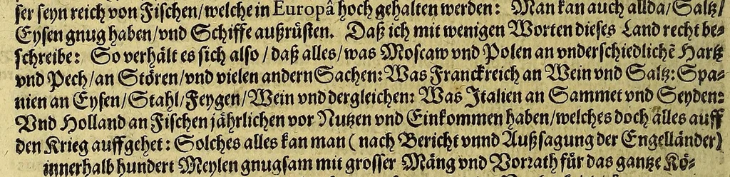 An illustration from Continuatio Americae, das ist: Forsetzung der Historien von der Newen Welt, oder Nidergängischen Indien, waran es auff diese Zeit noch anhero ermangelt. : Darinnen erstlich ein sattsame vnd gründtliche Beschreibung dess Newen Engellandts, welches die Englische das new erfundene Landt nennen, so bisscher noch nicht an Tag kommen. Zum andern, ein aussführlichere Erzehlung von Beschaffenheit der Landtschafften Virginia, Brasilia, Guiana, vnd Insul Bermuda, deren man bisshero schlechte vnd vnvollkommene Wissenschafft gehabt. Drittens, gantz newer aber doch warhafftiger Bericht, von dem bissher noch vnerkanten grossen Theil dess Erdekreises, Terra Australis oder Incognita, daruon noch in keiner Reise Schiffarth meldung beschehen. Sampt allem dem jenigen, was in einer vnd andern beschriebenen Landtschafft, nichts auss gescheiden, denckwürdigs zu sehen, vnd mit Luft vnd Verwunderung anzuhören. Am Ende ist vmb Gleichheit der Materien willen, hierbey gefügt ein weitläufftiger Discurs, wie die Statt S. Saluator vnnd Baia in gewunnen worden. Alles mit beygefügten Kupfferstücken vnd zu gehörigen gantz newen luftigen Landtschafften, erläutert vnd geziert, auch biss auff das 1627. Jahr continuirt, 1627, leaf 40