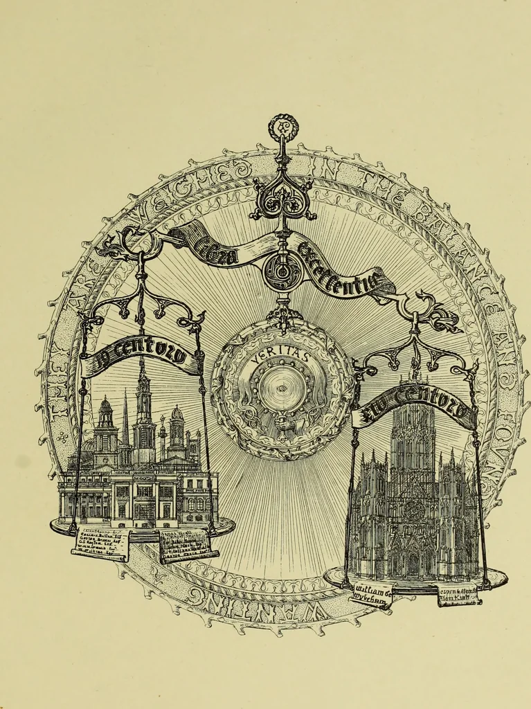 An illustration from Contrasts : or a parallel between the noble edifices of the middle ages, and corresponding buildings of the present day; shewing the present decay of taste. Accompanied by appropriate text, 1898, leaf 140