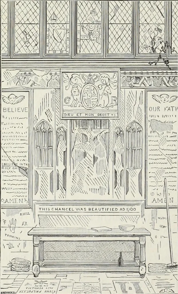 An illustration from Contrasts ; or, A parallel between the noble edifices of the middle ages, and corresponding buildings of the present day, shewing the present decay of taste ; accompanied by appropriate text, 1841, leaf 33