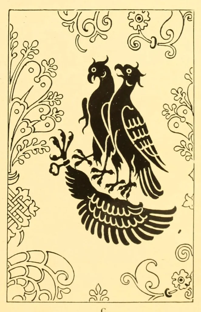 An illustration from Contributi allo studio dell'arte tessile, 1920, leaf 111