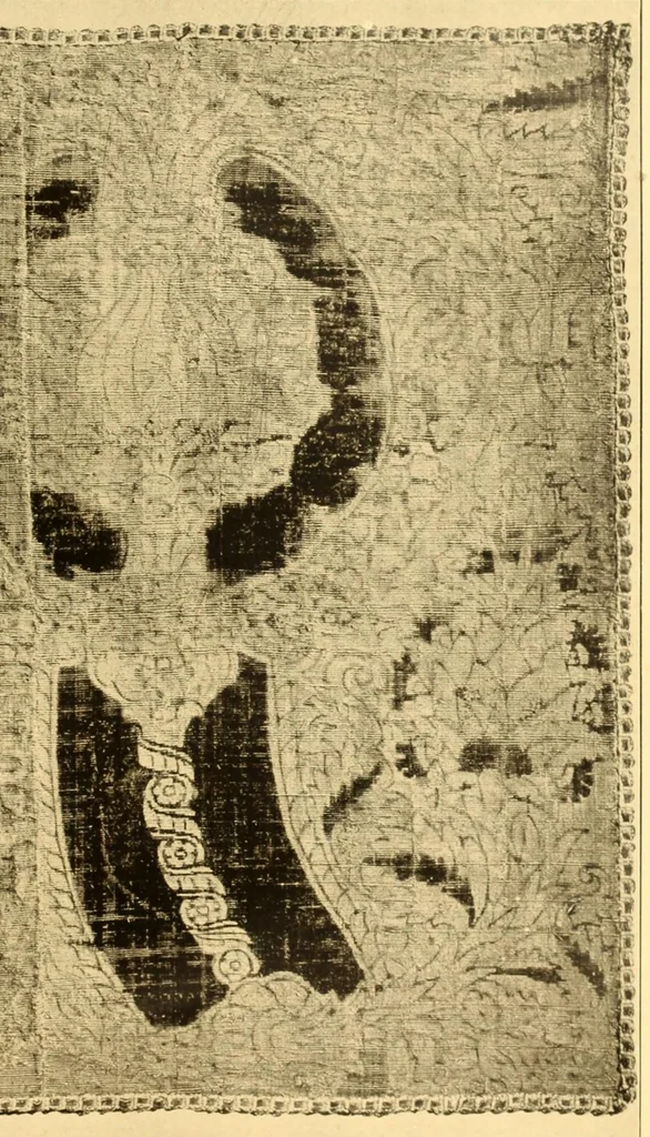 An illustration from Contributi allo studio dell'arte tessile, 1920, leaf 85