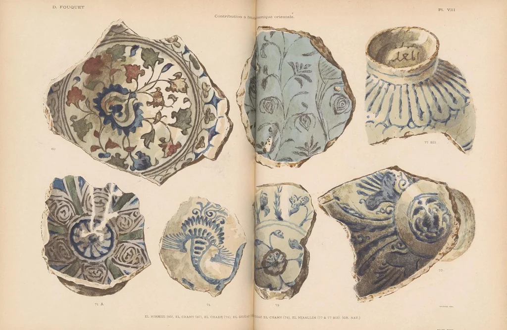 An illustration from Contribution a l'étude de la céramique orientale, 1900, leaf 195