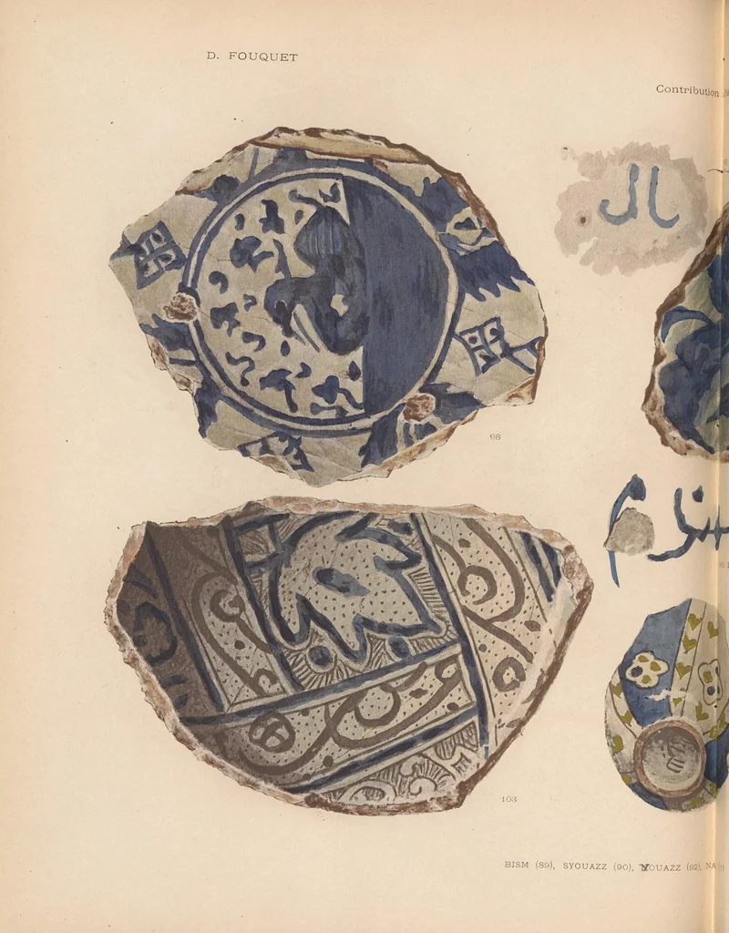 An illustration from Contribution a l'étude de la céramique orientale, 1900, leaf 206