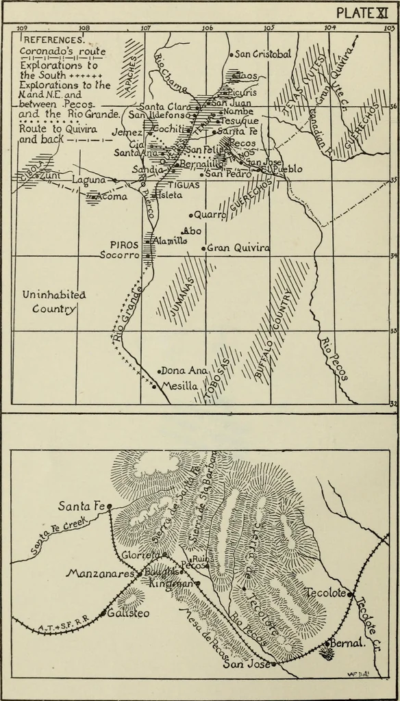 An illustration from Contributions to the history of the south-western portion of the United States, 1890, leaf 9