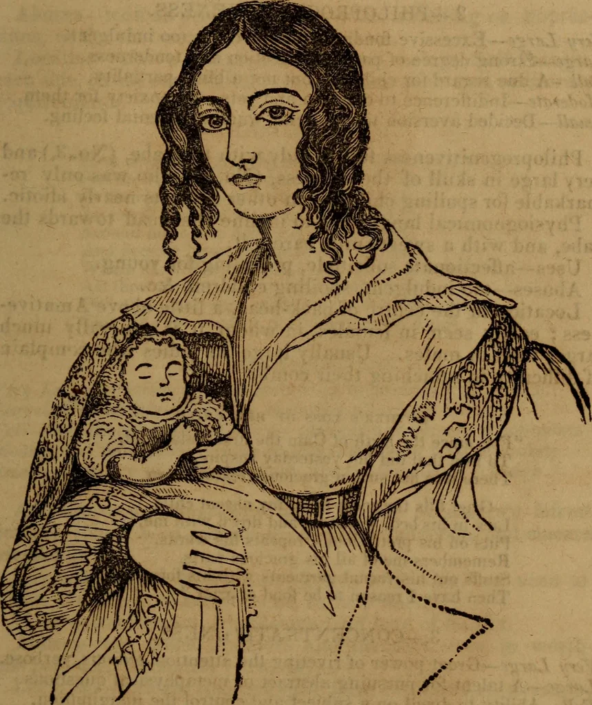 An illustration from Coombs' popular phrenology:, 1865, leaf 34