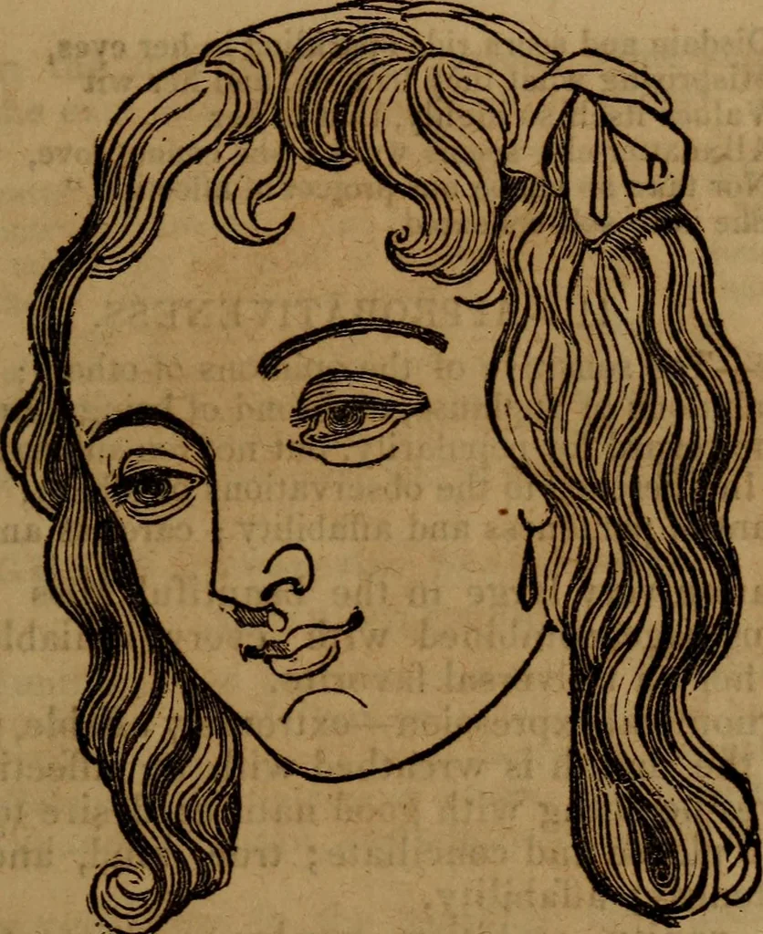 An illustration from Coombs' popular phrenology:, 1865, leaf 46