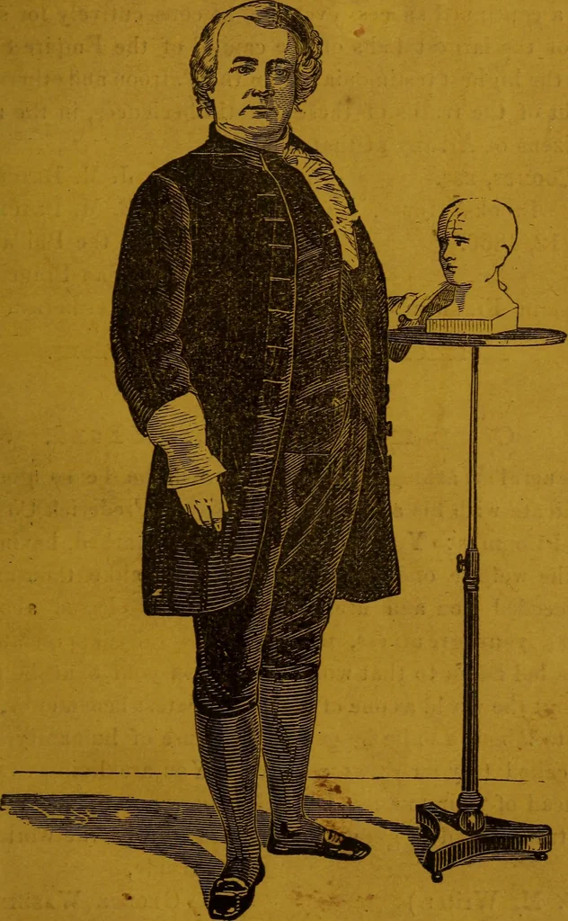 An illustration from Coombs' popular phrenology:, 1865, leaf 8