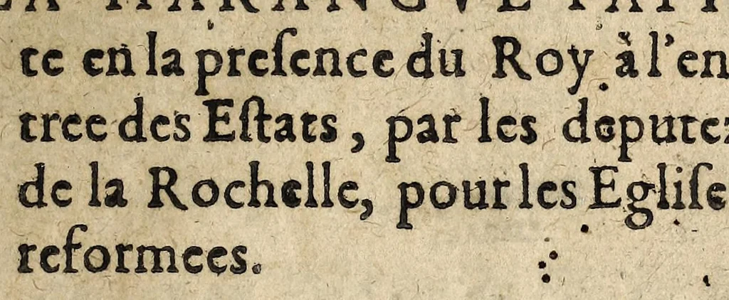 An illustration from Copie de la harangue faitte en la presence du Roy à l'entree des Estats /, 1615, leaf 9