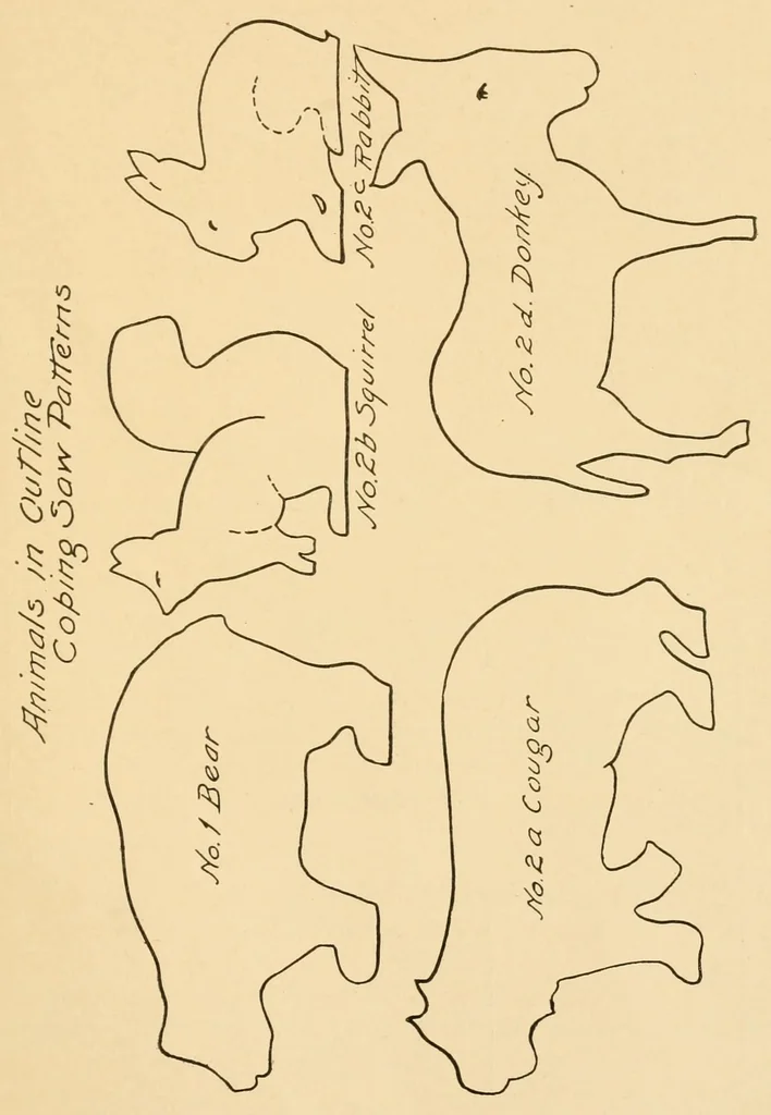 An illustration from Coping saw work, 1909, leaf 13