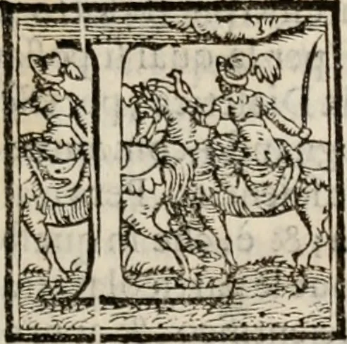 An illustration from Copiosissima parafrase di M. Alessandro Piccolomini, nel primo libro della Retorica d'Aristotele : con la tavola de i capi in quella contenuti, dalli argumenti de i quali potrà il lettore ageuolmente conoscere quanto utile, & necessaria lettione se gli appresenti, 1565, leaf 24