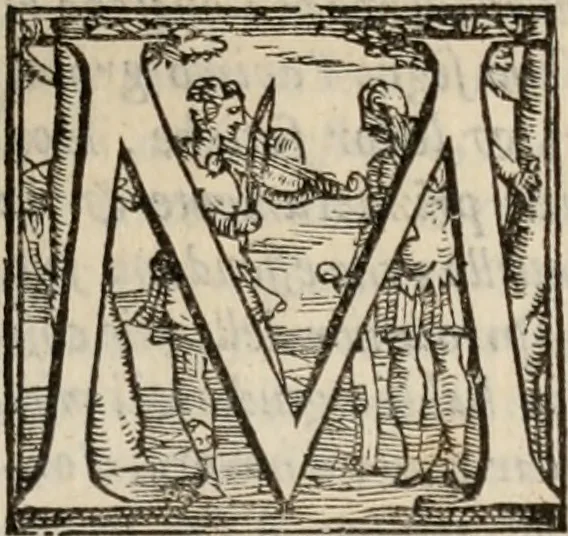 An illustration from Copiosissima parafrase di M. Alessandro Piccolomini, nel primo libro della Retorica d'Aristotele : con la tavola de i capi in quella contenuti, dalli argumenti de i quali potrà il lettore ageuolmente conoscere quanto utile, & necessaria lettione se gli appresenti, 1565, leaf 8