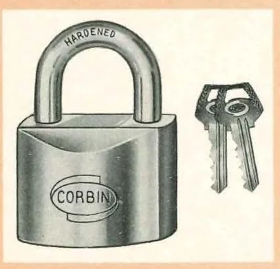 An illustration from Corbin Cabinet Locks 1964, 1964, leaf 65
