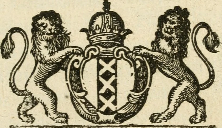 An illustration from Cornelii Giselberti Plempii Amsterodamum monogrammon, 1616, leaf 10