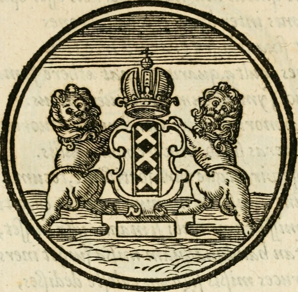 An illustration from Cornelii Giselberti Plempii Amsterodamum monogrammon, 1616, leaf 152