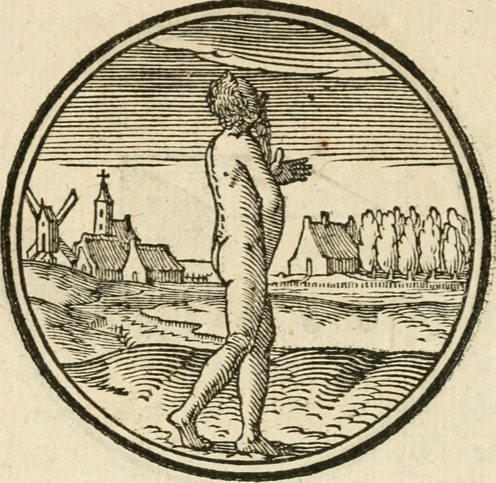 An illustration from Cornelii Giselberti Plempii Amsterodamum monogrammon, 1616, leaf 155