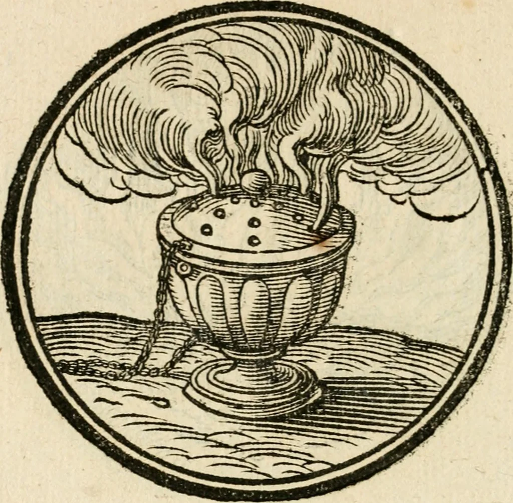 An illustration from Cornelii Giselberti Plempii Amsterodamum monogrammon, 1616, leaf 157