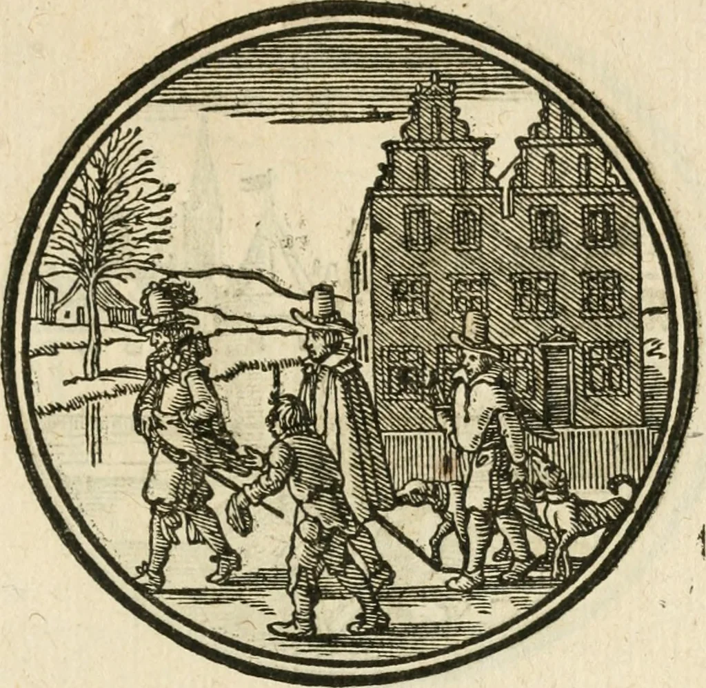 An illustration from Cornelii Giselberti Plempii Amsterodamum monogrammon, 1616, leaf 160