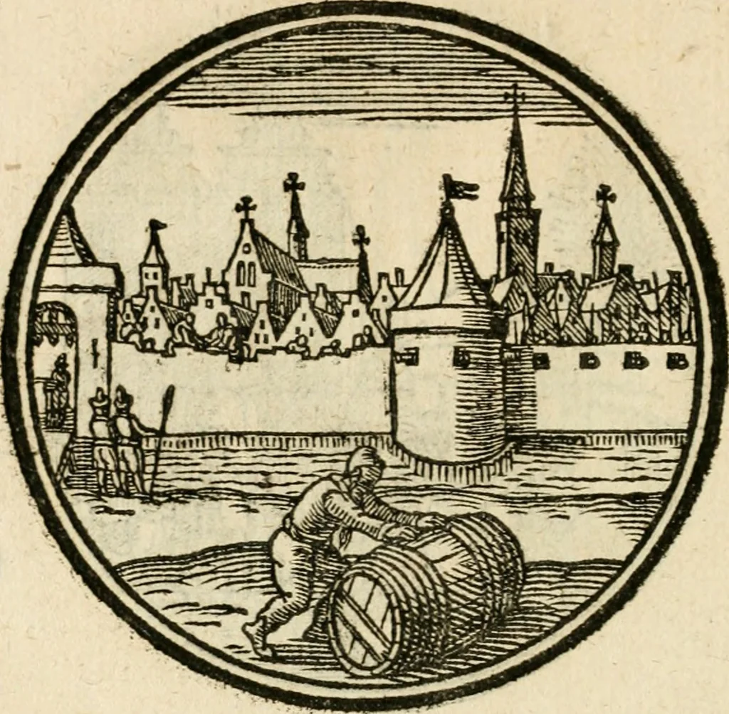 An illustration from Cornelii Giselberti Plempii Amsterodamum monogrammon, 1616, leaf 161