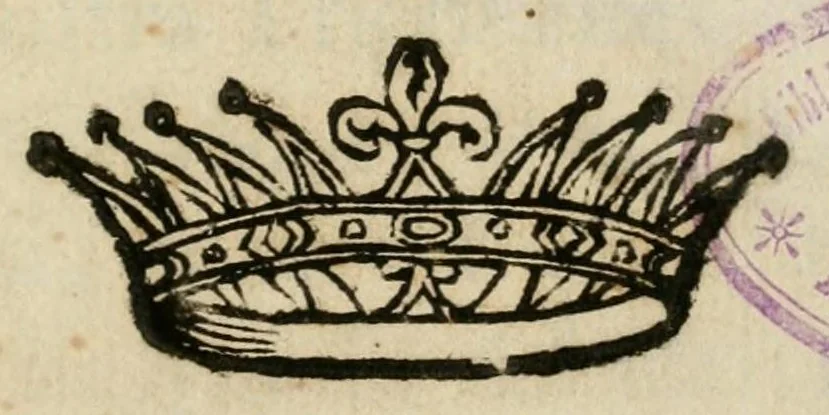 An illustration from Corona di fiori poetici : presentata all'altezza serenissima di Francesco II, duca di Reggio, Modona, &c. dagli anciani della città di Reggio a gloria della Vergine loro trionfante, 1674, leaf 3