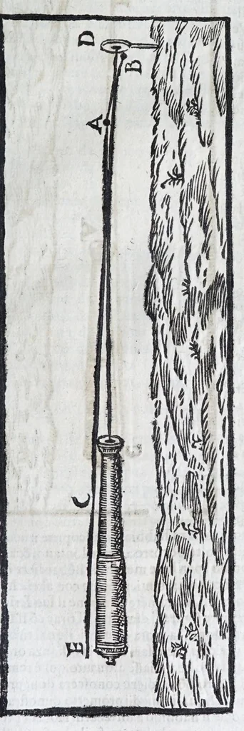An illustration from Corona e palma militare di artiglieria et fortificationi : nellaquale si tratta dell'inuentione di essa, e dell'operare nelle fattioni da terra e mare, fuochi artificiati da giuoco e guerra, & d'vn nuouo instrumento per misurare distanze : con vn trattato della fortificatione moderna, e delli errori scoperti nelle fortezze antiche : tutto à proposito per detto essercitio dell'artiglieria, con dissegni apparenti & intelligibili, 1647, leaf 77