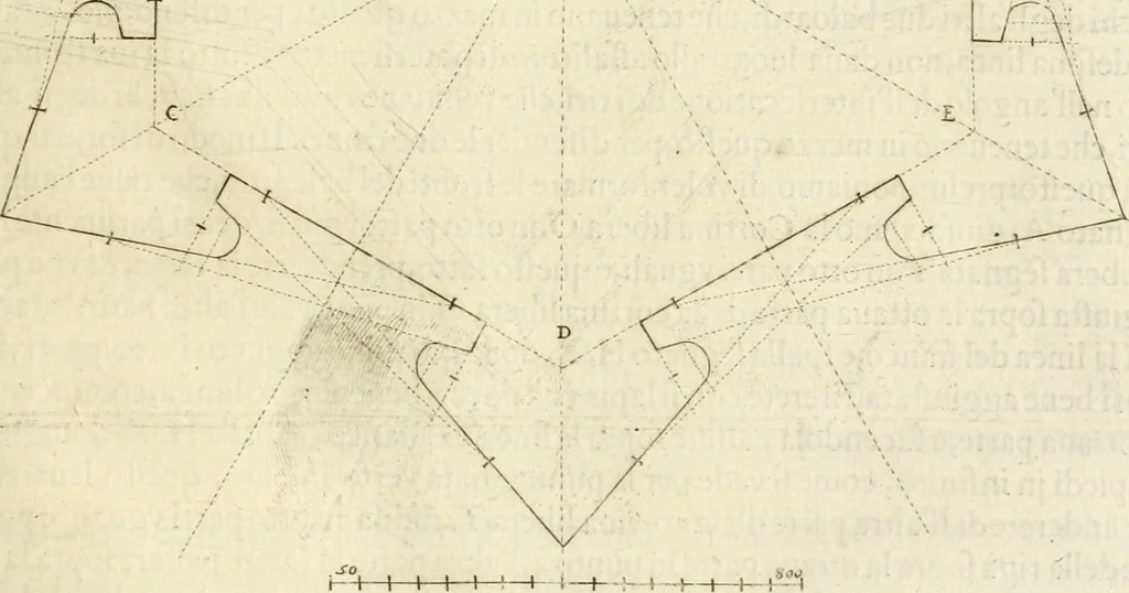 An illustration from Corona imperiale dell' architettura militare, 1618, leaf 326