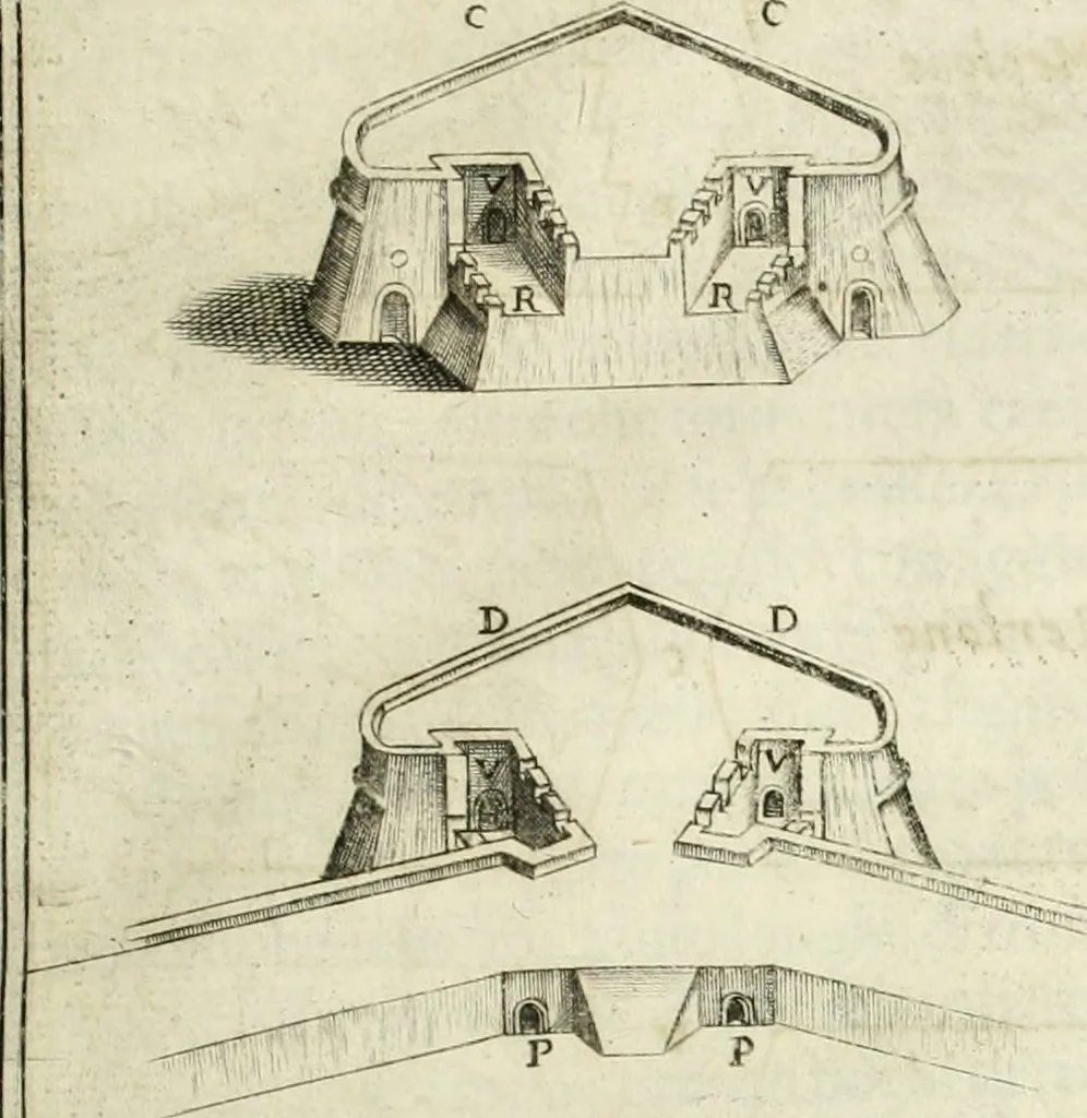 An illustration from Corona imperiale dell' architettura militare, 1618, leaf 346