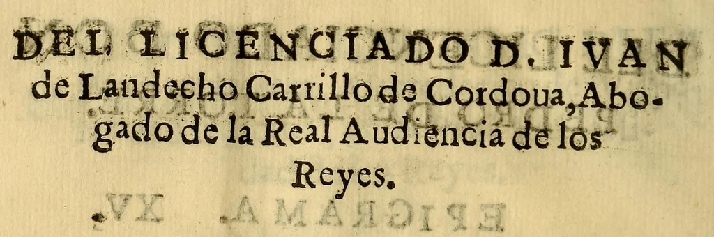 An illustration from Corona mural de Apolo. : Texida en las devidas alabancas, de el Exmo. Sor. D. Pedro de Toledo y Leyva marques de Mancera, señor de las Cinco Villas, del Consejo de Guerra, y gentilhombre de la camara de su Magestad, comendador de Esparragal, de la Orden de Alcantara, virrey gouernador, lugar teniente, y capitan general del Perù, Chile y Tierrafirme, &c. A la construccion de el valentissimo muro, con que cercò el puerto de el Callao: por los afectuosos hijos de las musas, y de este numeroso Lima. / Dada a la estampa. Por el Lic. D. Ioan de Escalona, y Aguero Dada a la estampa. Por el Lic. D. Ioan de Escalona, y Aguero., 1647, leaf 40