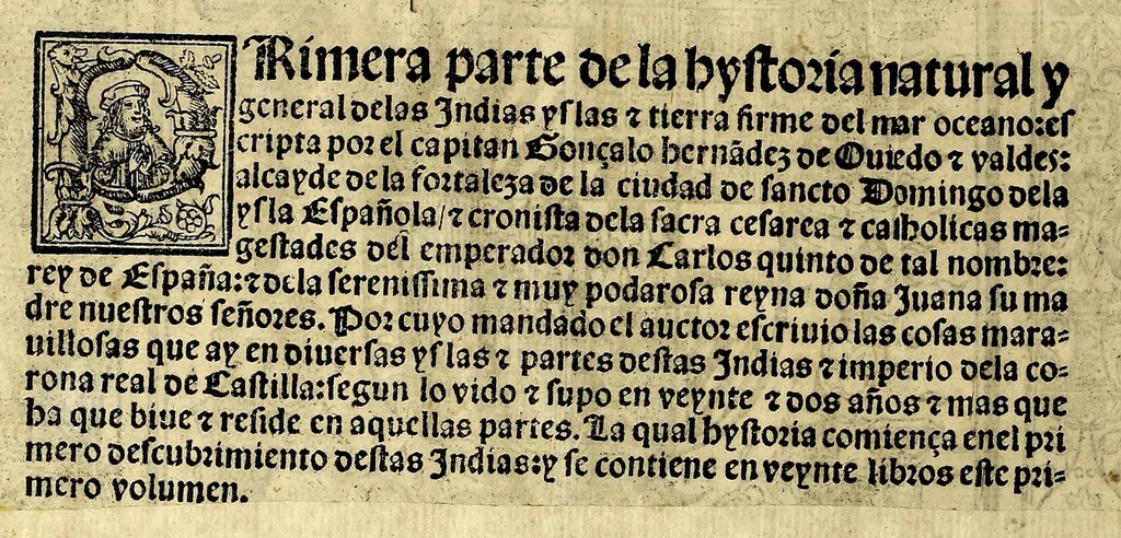 An illustration from Coronica delas Indias. La hystoria general de las Indias agora nueuamente impressa corregida y emendada. 1547 : y con la conquista del Peru, 1547, leaf 8