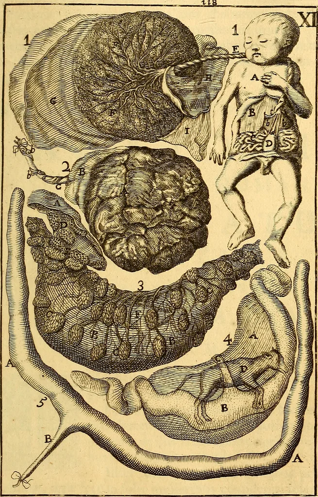 An illustration from Corporis humani anatomia : in qua omnia tam veterum, quam recentiorum anatomicarum inventa methodo novâ & intellectu facillimâ describuntur, ac tabulis aeneis repraesentantur, 1693, leaf 156