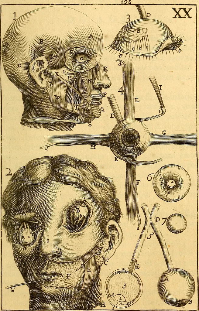 An illustration from Corporis humani anatomia : in qua omnia tam veterum, quam recentiorum anatomicarum inventa methodo novâ & intellectu facillimâ describuntur, ac tabulis aeneis repraesentantur, 1693, leaf 264