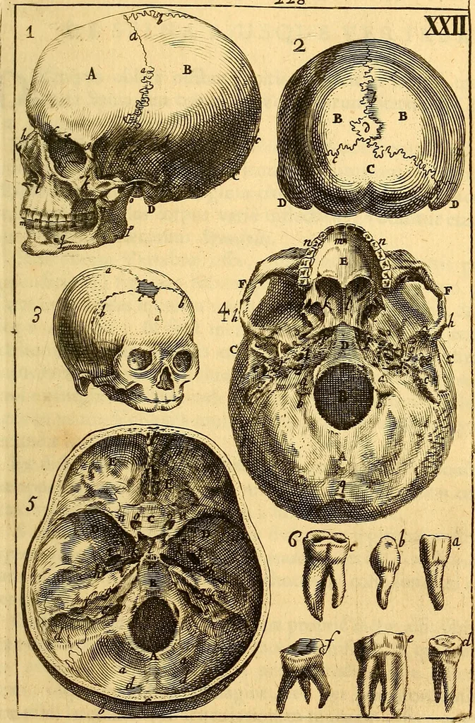 An illustration from Corporis humani anatomia : in qua omnia tam veterum, quam recentiorum anatomicarum inventa methodo novâ & intellectu facillimâ describuntur, ac tabulis aeneis repraesentantur, 1693, leaf 298