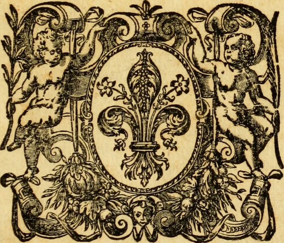 An illustration from Corpus juris canonici notis illustratum, Gregorij XIII. iussu editum : complectens Decretum Gratiani, Decretales Gregorij Papae IX., Sextum Decretalium Bonifacij Papae VIII., Clementinas, Extrauagantes Ioannis Papae XXII., Extrauagantes communes, 1661, leaf 6