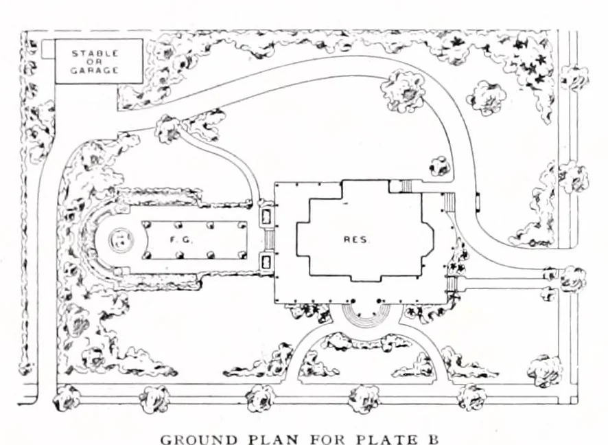 An illustration from Correct color schemes illustrated : painting the house in harmony with its architecture and its setting, together with simple hints on shrubbery arrangement, 1910, leaf 11