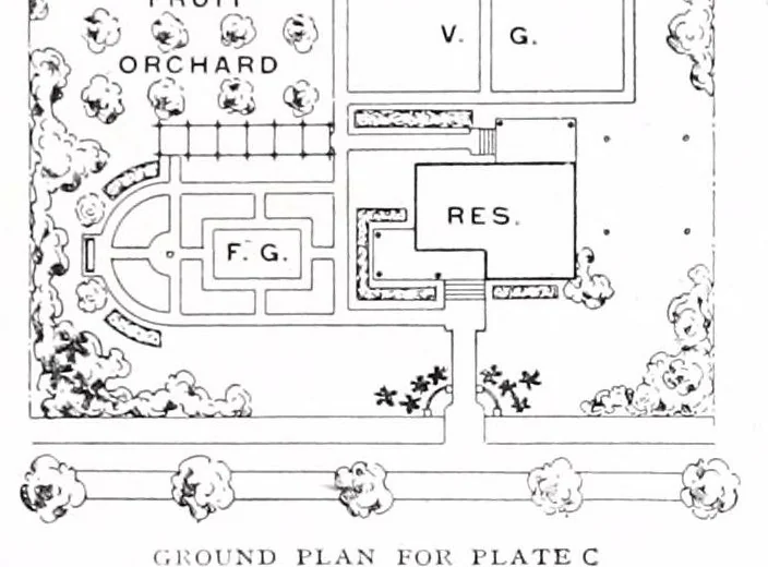 An illustration from Correct color schemes illustrated : painting the house in harmony with its architecture and its setting, together with simple hints on shrubbery arrangement, 1910, leaf 13