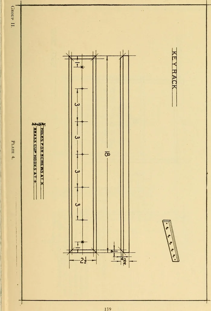 An illustration from Correlated courses in woodwork and mechanical drawing, 1912, leaf 146