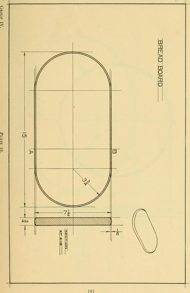 An illustration from Correlated courses in woodwork and mechanical drawing, 1912, leaf 152