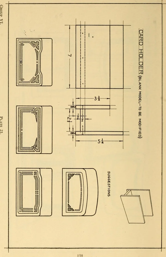 An illustration from Correlated courses in woodwork and mechanical drawing, 1912, leaf 165