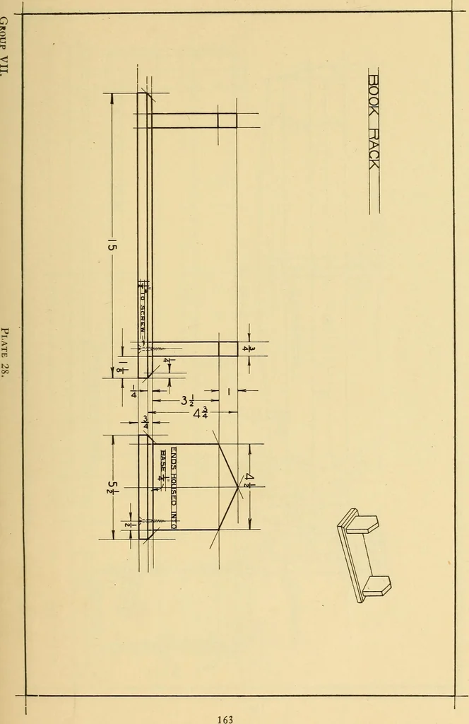 An illustration from Correlated courses in woodwork and mechanical drawing, 1912, leaf 170