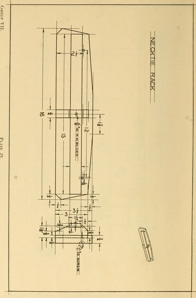An illustration from Correlated courses in woodwork and mechanical drawing, 1912, leaf 171